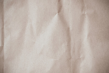 Old paper vintage texture surface for background. Recycle pale brown paper crumpled texture, Cream color recycled kraft paper texture blank with copy space for text.
