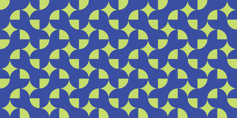 Circular and Circle Shapes and Designs Blue and Green Colors Geometric Pattern Abstract Pattern Seamless