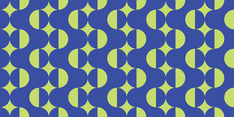 Circular and Circle Shapes and Designs Blue and Green Colors Geometric Pattern Abstract Pattern Seamless