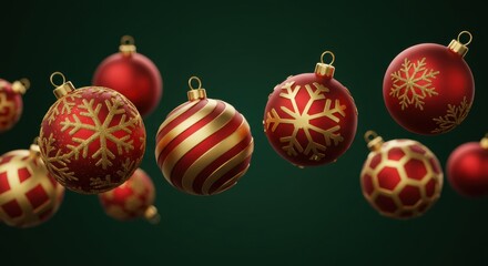 Christmas ornaments floating design