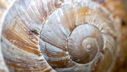 Exploring nature's spiral close-up of a snail shell outdoors macro photography natural environment artistic perspective