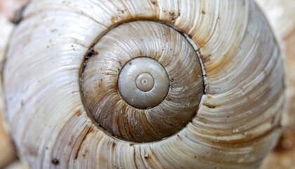 Close-up of a spiral shell beach nature photography serene environment macro view shell study
