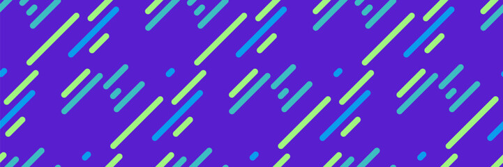 Vibrant abstract background with diagonal lines in shades of blue and green on a purple backdrop.  Perfect for modern designs, websites, presentations, and social media.