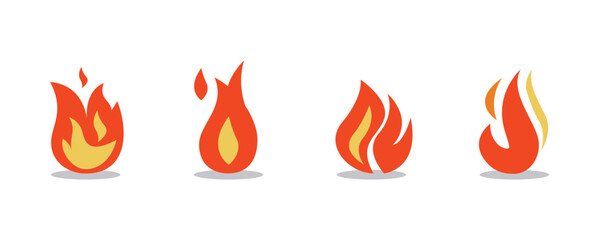 Set Icon Flames full color