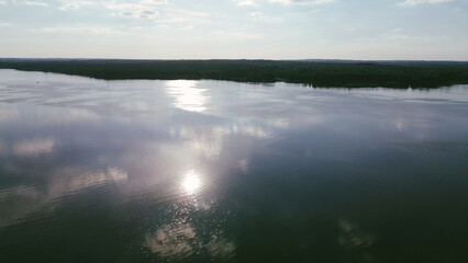 Fototapeta premium Tranquil Forest and Lake Reflection Scene