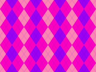 Vibrant pink and purple argyle pattern.  Perfect for fashion, textile, or website backgrounds.