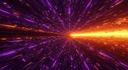 Naklejka premium Abstract tunnel with vibrant, energetic lines