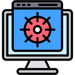 Obraz premium Kubernetes Colour Icon Vector Illustration