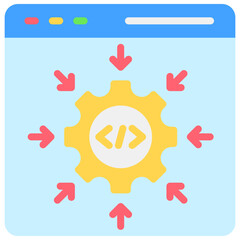 Continuous Integration Fill Icon Vector Illusrtation