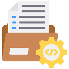 Log Management Fill Icon Vector Illusrtation