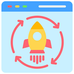 Automated Release Fill Icon Vector Illusrtation
