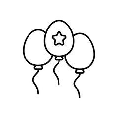 Balloons icon vector stock illustration