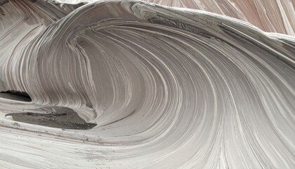 Captivating swirls of white sand the wave nature photography desert environment close-up view abstract nature art