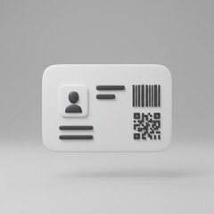 Identification card digital badge with barcode