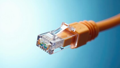 Close up of single wired ethernet cable isolated , online, technology, cable