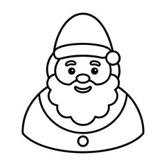 Santa Claus Icon Vector Illustration ? Cartoon, Clipart and Line Art Printable Design 5.eps