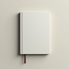 White book blank cover mockup notebook journal stationery