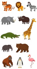 Fototapeta premium Safari Squad: Cartoon Critters