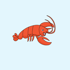 Animal Cute Cartoon Lobster