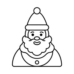 Santa Claus Icon Vector Illustration ? Cartoon, Clipart and Line Art Printable Design 2.eps