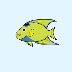 Animal Cute Cartoon Queen Angelfish