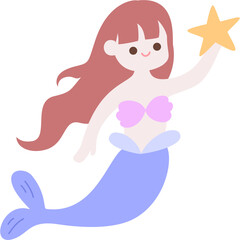 Cute Mermaid Illustration