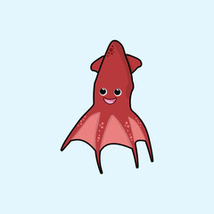 Animal Cute Cartoon Vampire Squid