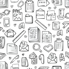 paper Vector Illustration with Seamless Pattern Design