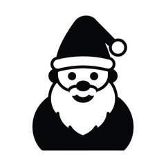 Santa Claus Icon Vector Illustration - Cartoon Clipart and Line Art Design for Christmas Graphics 2.eps