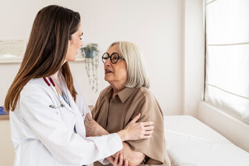 Doctor providing compassionate care and support to a patient during a consultation