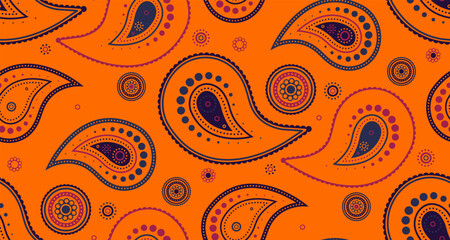 Heritage design with geometric calm. Eternity vintage and sparse simplicity. Trendy blossom at paisley buta.