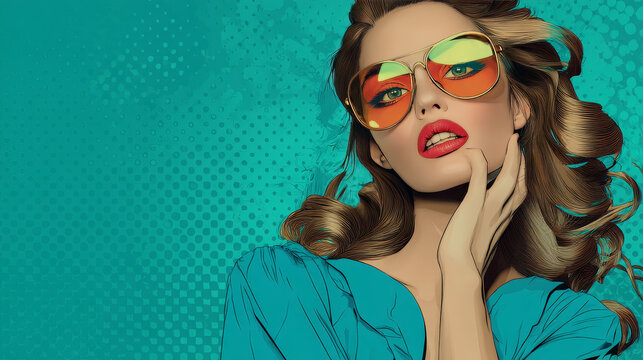 oops Pop art kitsch woman. retro vector illustration