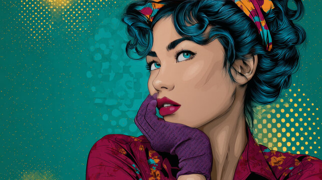 oops Pop art kitsch woman. retro vector illustration