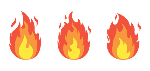Set Icon Flames full color