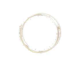 Glowing Golden Circle PNG Clipart &ndash; Gold Dust Light Ring Transparent Design Element, Halo Frame PNG Overlay, Magic Sparkle Round Border for Photoshop or Digital Art
