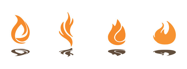Set Icon Flames full color
