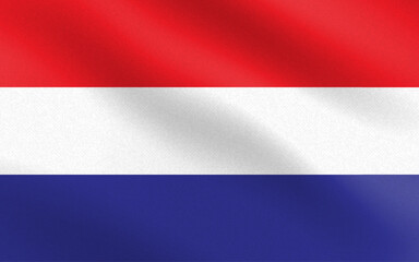 Flag of Netherlands with paper texture and light. Vector illustration 