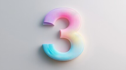 Naklejka premium A colorful number 