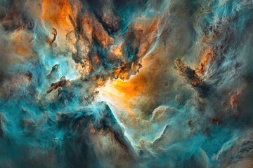 Obraz premium Colorful nebulae in space