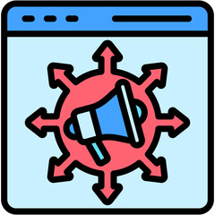 Obraz premium Inbound Marketing Colour Icon Vector Illustration