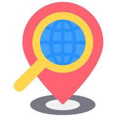 Local Seo Fill Icon Vector Illusrtation