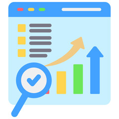Marketing Metrics Fill Icon Vector Illusrtation