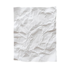 Isolated Crumpled Sheet of Paper for Artistic or Background Uses, White Texture