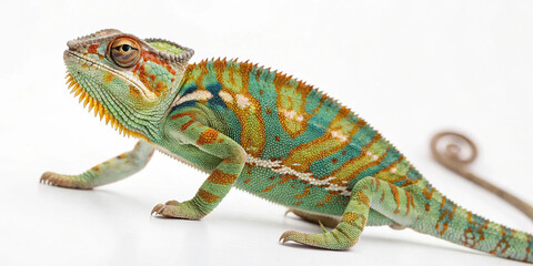 Obraz premium chameleon on a white background