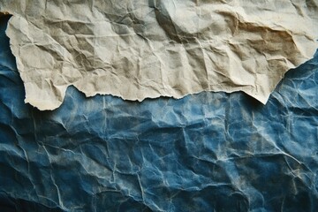 Crinkled paper sheets in muted colors