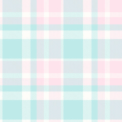 Gingham seamless vector background, stitched check tartan texture. Happy fabric plaid textile pattern in light and snow colors.