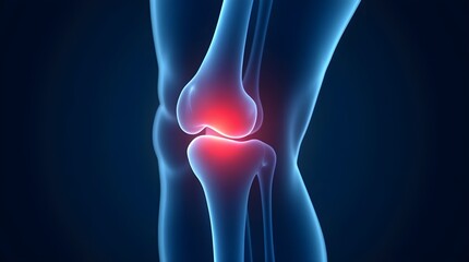 Knee Joint Anatomy with Inflammation