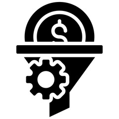 Conversion Rate Optimization Solid Icon Vector Illustration