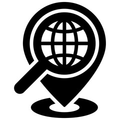 Local Seo Solid Icon Vector Illustration