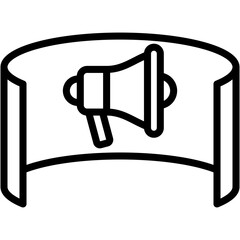 Augmented Reality Marketing Lineal Icon Vector Illustration